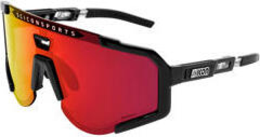 Aeroscope cykelbriller black gloss/multimirror red