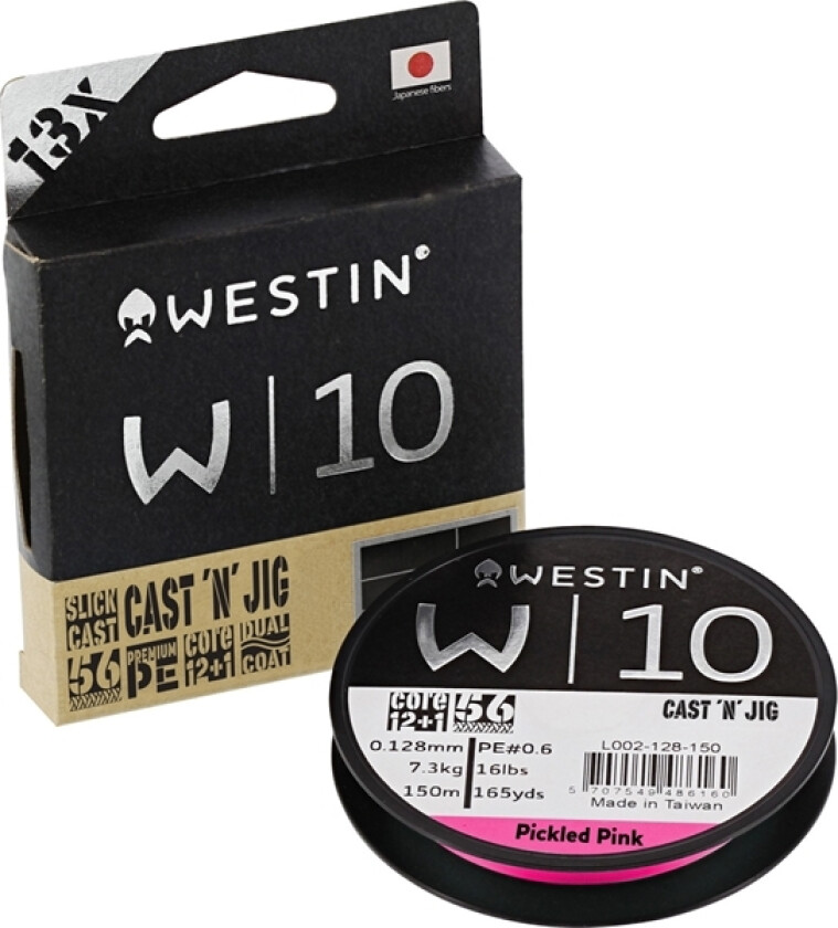 Westin W10 Cast 'N' Jig 13 Braid Pickled Pink 0.148mm 110m 9.0kg