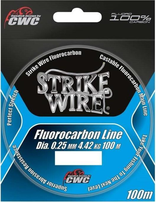 Strike Wire Fluorocarbon, 0,22mm/3,36kg - 100m, Invisible