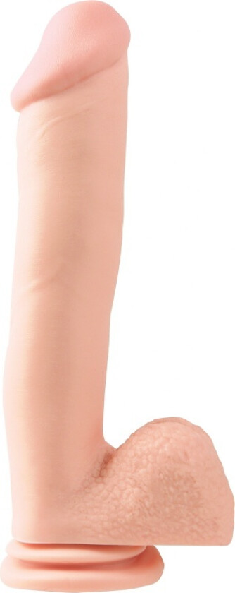 Pipedream Basix: Dong with Suction Cup, 30 cm, lys