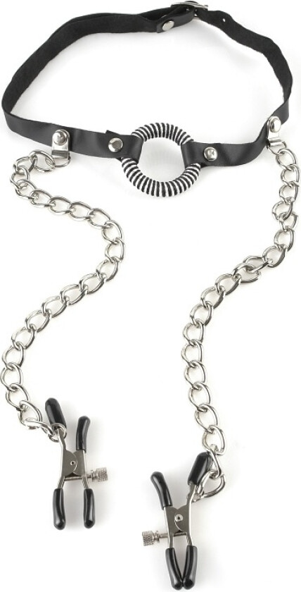 Pipedream Fetish Fantasy: O-Ring Gag Nipple Clamps