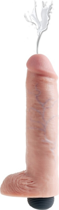 King Cock: Squirting Cock with Balls, 25 cm, lys