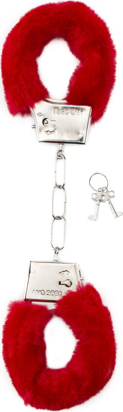 Shots Toys: Furry Handcuffs, rød