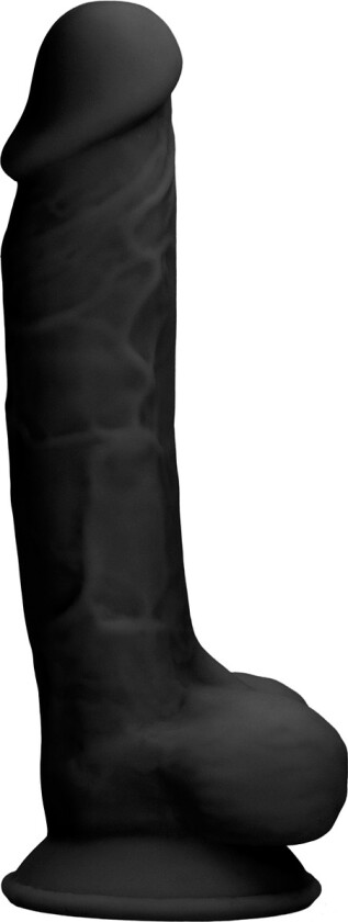 RealRock Ultra: Silicone Dildo / Dual Density, 18 cm, svart