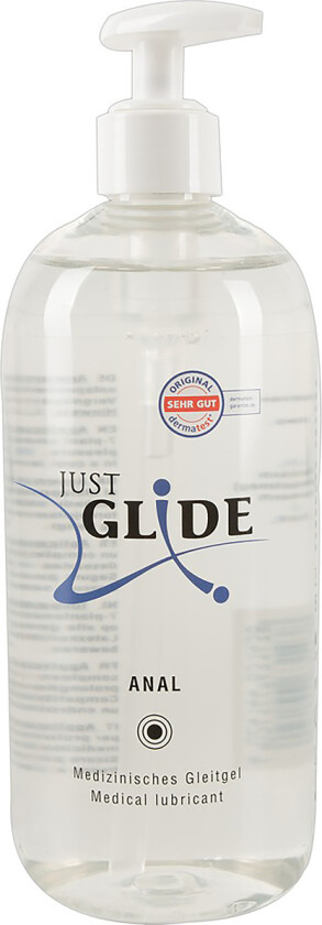 Just Glide Anal: Vannbasert Glidemiddel, 500 ml