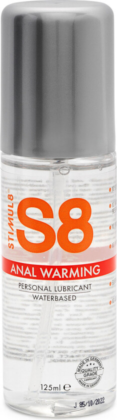 Stimul8: S8 Anal Warming, Waterbased Lubricant, 125 ml