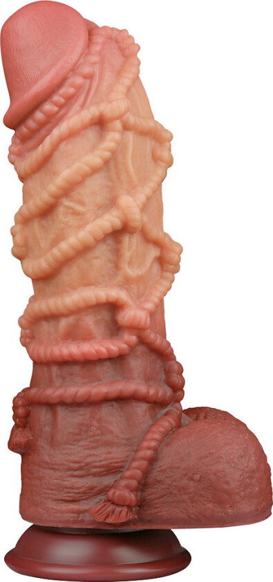LoveToy: Dual-Layered Silicone Cock with Rope, 27 cm