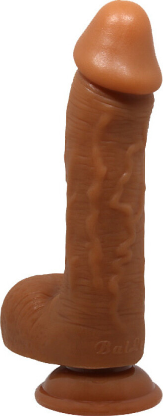 Beautiful Johnson: Realistisk Dildo med Sugekopp, 22 cm, mørk