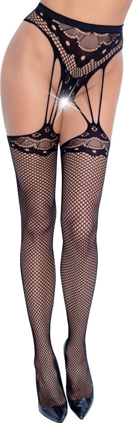 Cottelli Legwear: Hofteholdere med Strømper, One Size