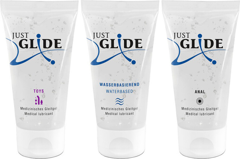 Just Glide: Glidemiddel Set, 3x50 ml