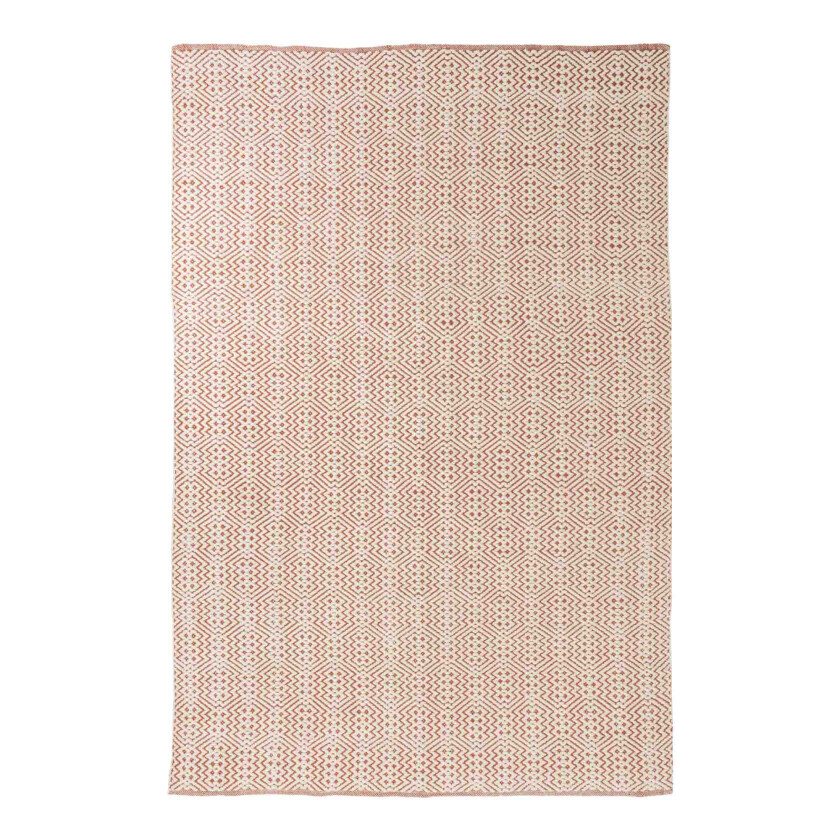 Ibiza gulvteppe 140x200cm til utendørs mørk korall.