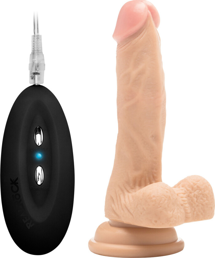 RealRock: Vibrating Realistic Cock, 18 cm, lys