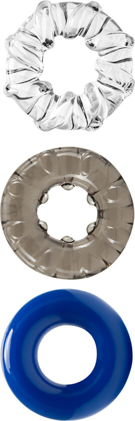 Stay Hard: Triple Stretch, 3 Pack Cock Rings