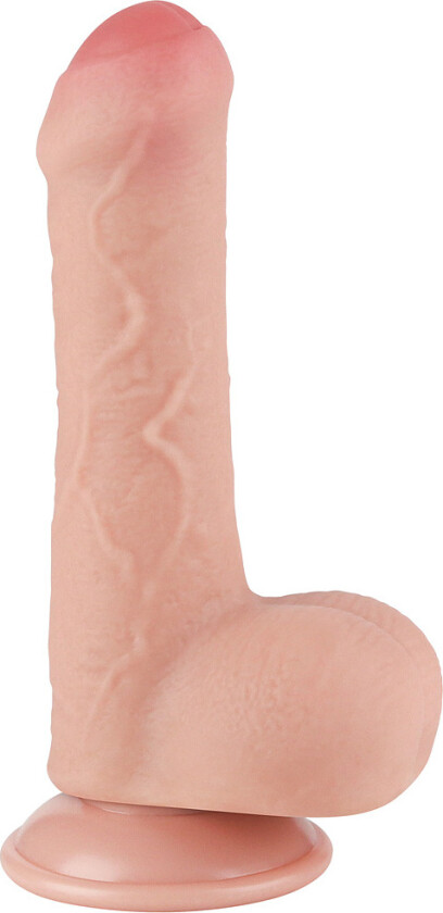 LoveToy: Sliding-Skin Dildo, 18 cm, lys