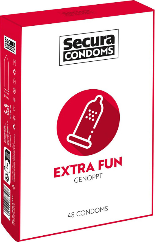 Secura: Extra Fun, Kondomer, 48 stk
