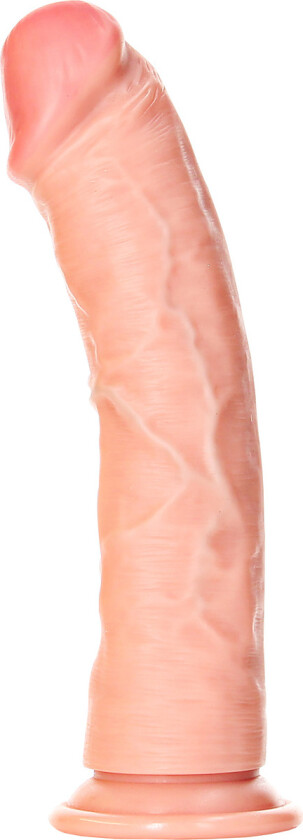 RealRock: Curved Realistic Dildo, 23 cm, lys