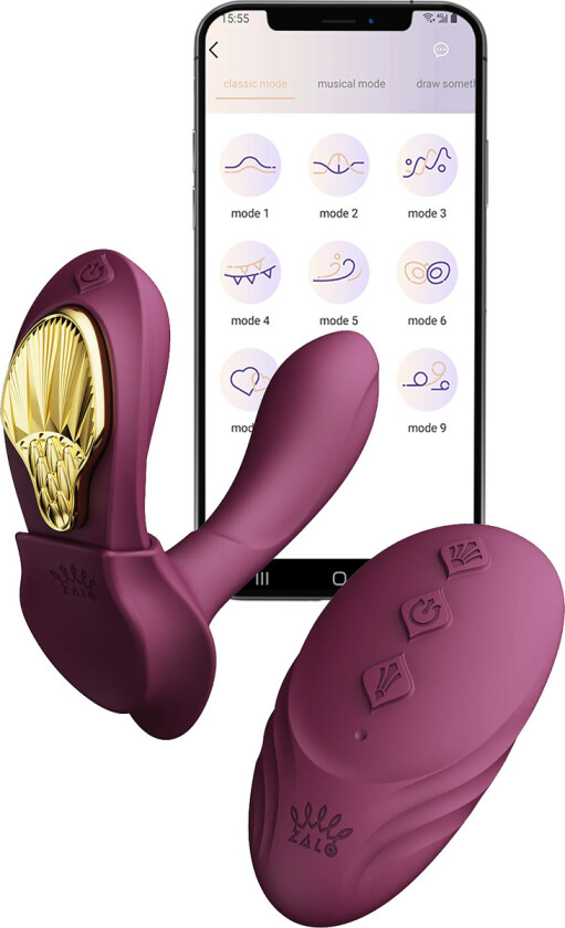 Zalo: Aya Wearable Vibrator with Remote control, lilla