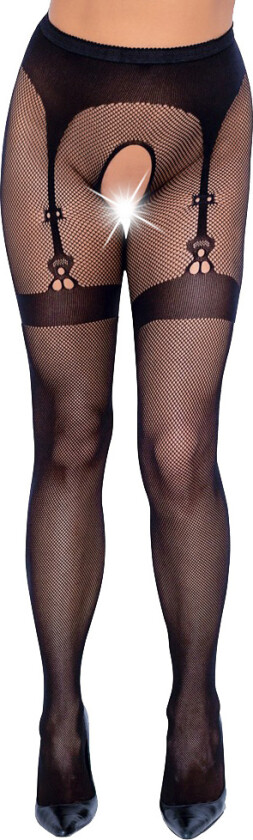 Cottelli Legwear: Åpen Strømpebukse, One Size
