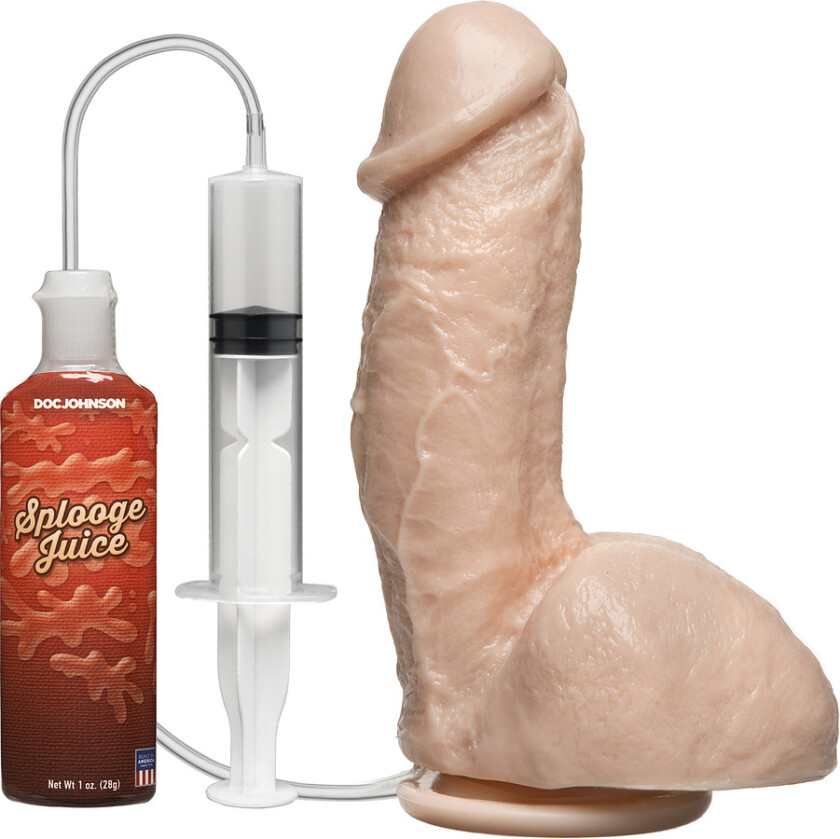 Doc Johnson: Squirting Realistic Cock, 19 cm, lys