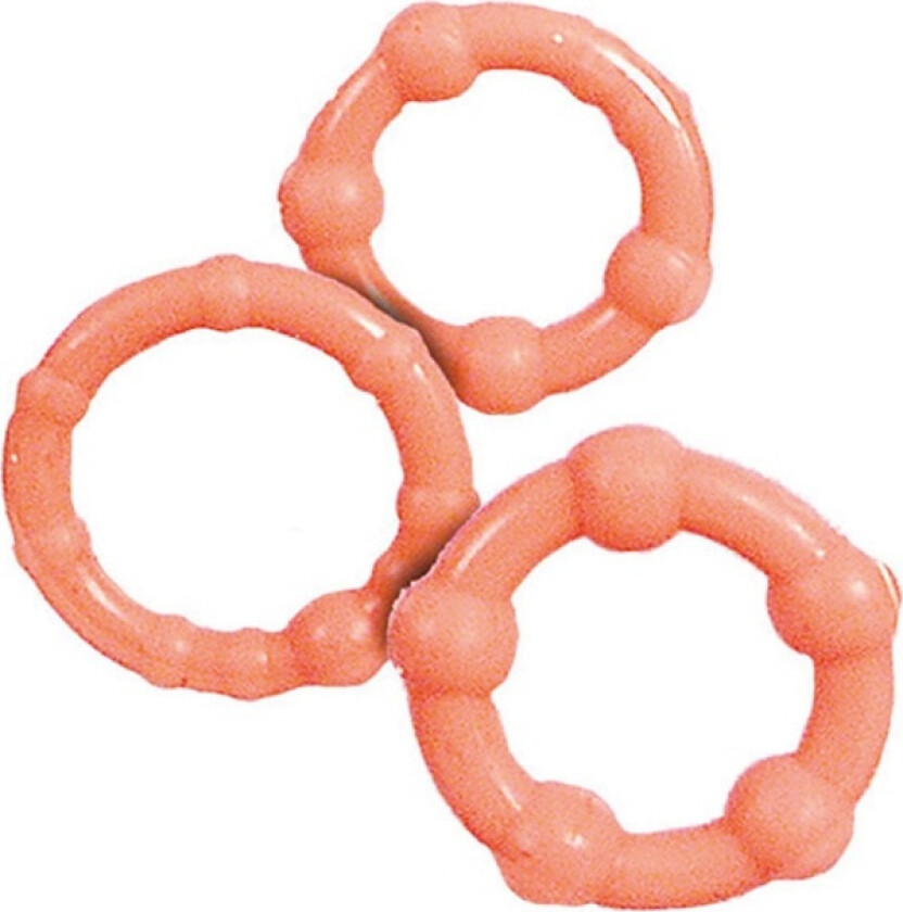 Stay Hard: Penisringer, hudfarge, 3 stk