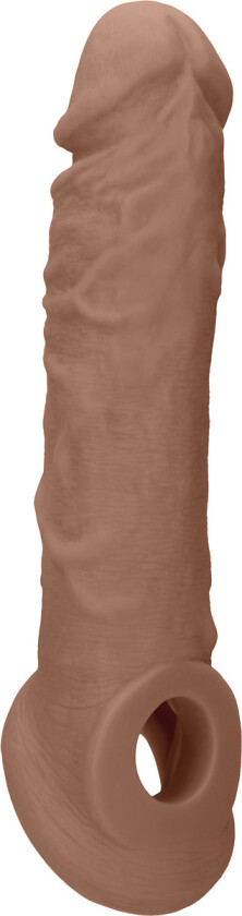 RealRock Skin: Penis Extender with Rings, 21 cm, brun