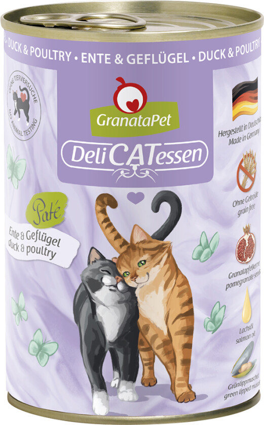 Økonomipakke GranataPet DeliCatessen 24 x 400 g - And og fjørfe