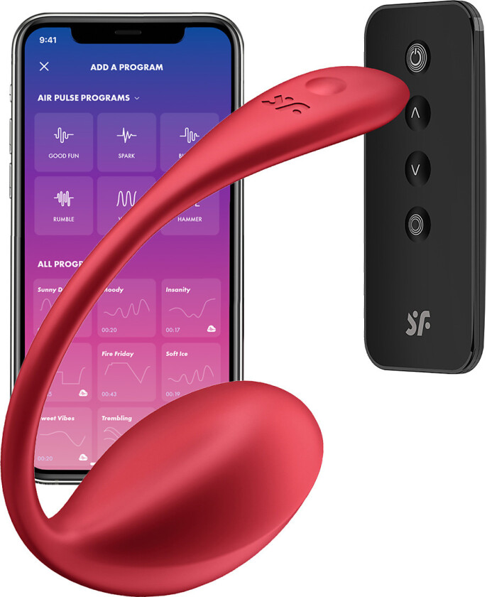 Satisfyer Connect: Shiny Petal, Wearable Vibrator, rød