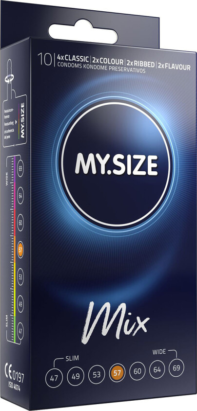 My.Size Mix: Kondomer 57mm, 10 stk