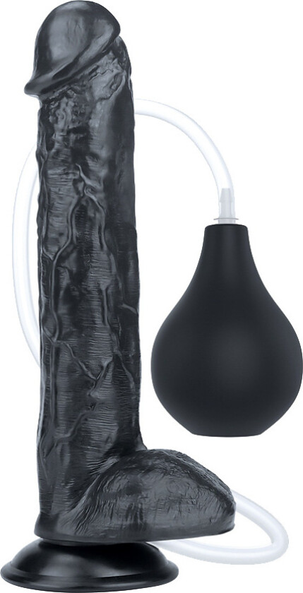 LoveToy: Squirt Extreme Dildo, 28 cm, svart