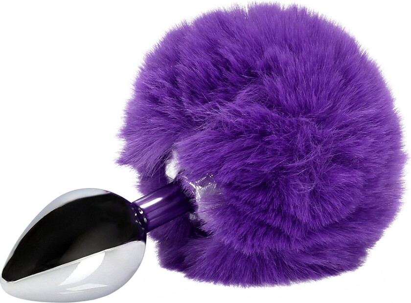 Ouch!: Bunny Tail with Metal Butt Plug, lilla
