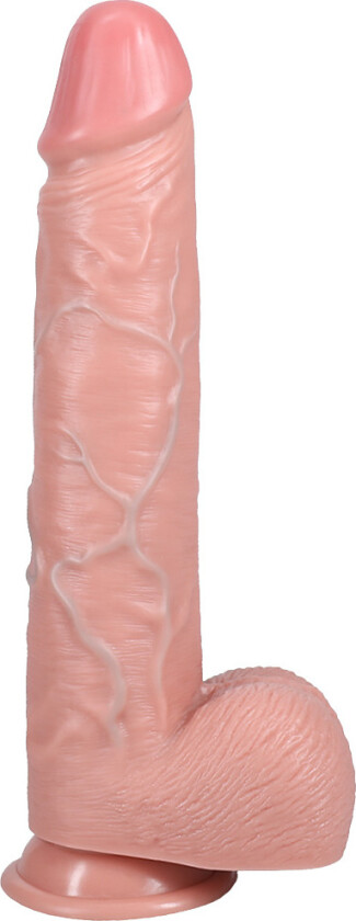 RealRock: Extra Long Realistic Dildo, 33 cm, lys