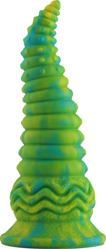 Wildolo: Spiral Fantasy Suction Cup Dildo, 24 cm, grønn