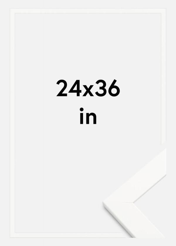 Ramme Trendline Akrylglass Hvit 24x36 Inches (60,94x91,44 Cm)