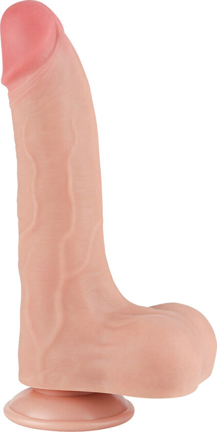 LoveToy: Sliding-Skin Dildo, 22 cm, lys