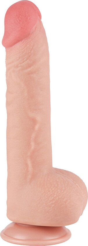 LoveToy: Sliding-Skin Dildo, 24 cm, lys