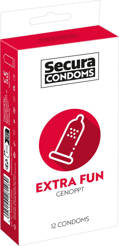 Secura: Extra Fun, Kondomer, 12 stk