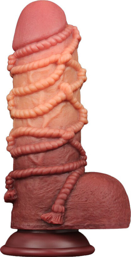 LoveToy: Dual-layered Silicone Cock with Rope, 24.5 cm
