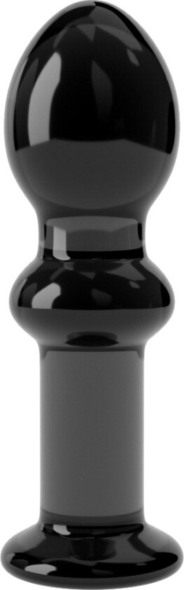 LoveToy: Glass Romance Butt Plug, svart