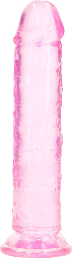RealRock: Crystal Clear Straight Realistic Dildo, 18 cm, rosa