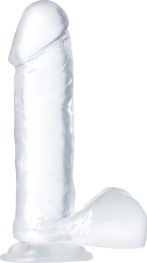 B Yours: Diamond Glimmer Dildo, 20 cm, gjennomsiktig