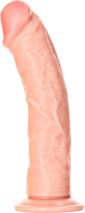 RealRock: Curved Realistic Dildo, 18 cm, lys