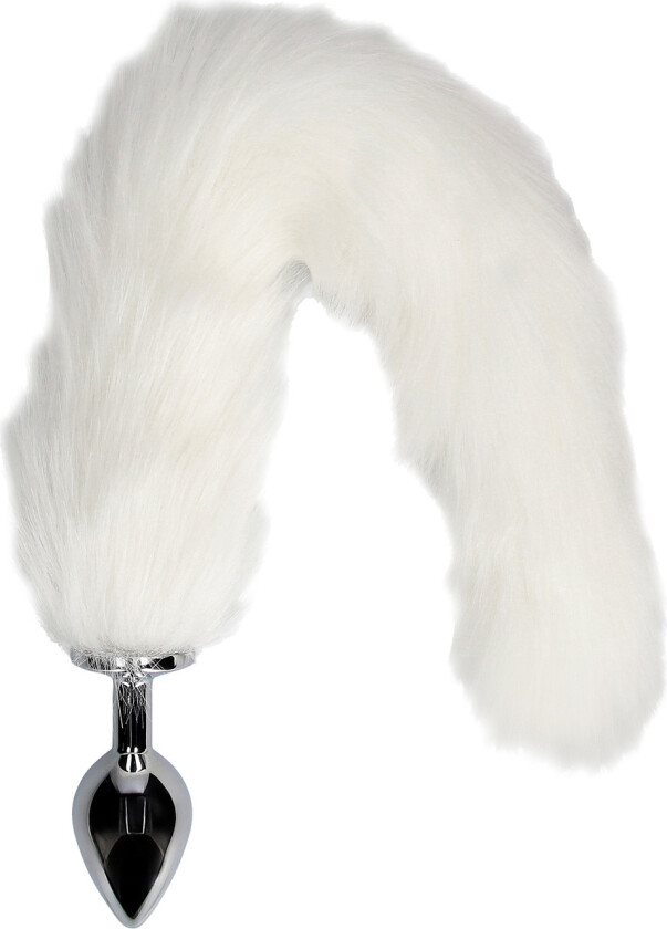 Ouch!: Fox Tail with Metal Butt Plug, hvit
