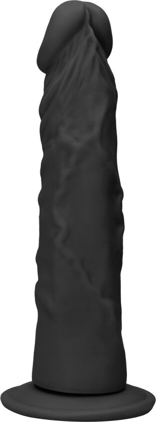 RealRock Skin: Realistic Dildo, 21.5 cm, svart