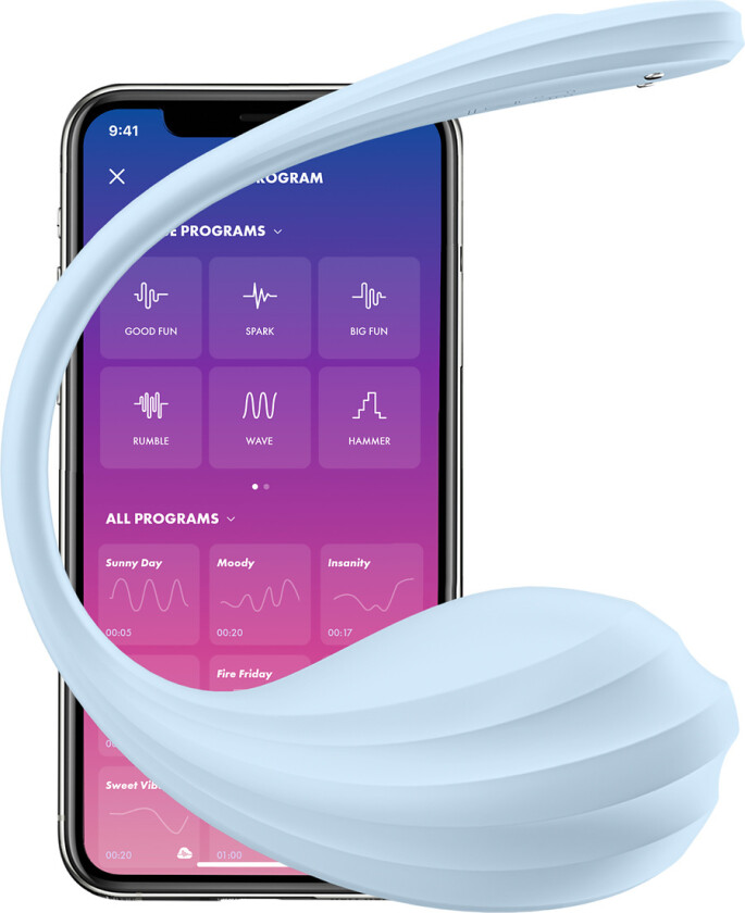 Satisfyer Connect: Smooth Petal, Wearable Vibrator, blå