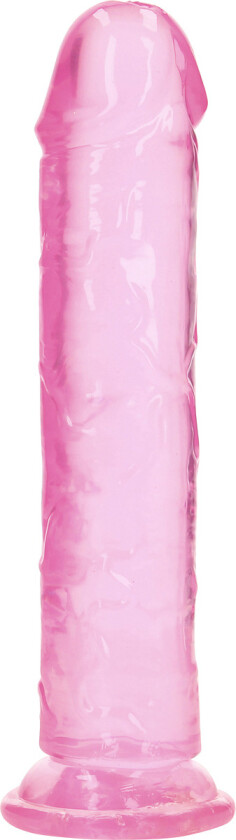 RealRock: Crystal Clear Straight Realistic Dildo, 23 cm, rosa