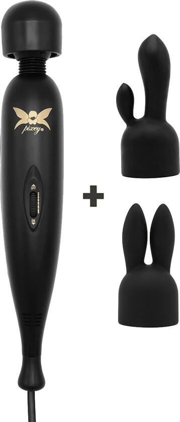Pixey: Turbo Wand Vibrator with 2 Attachments