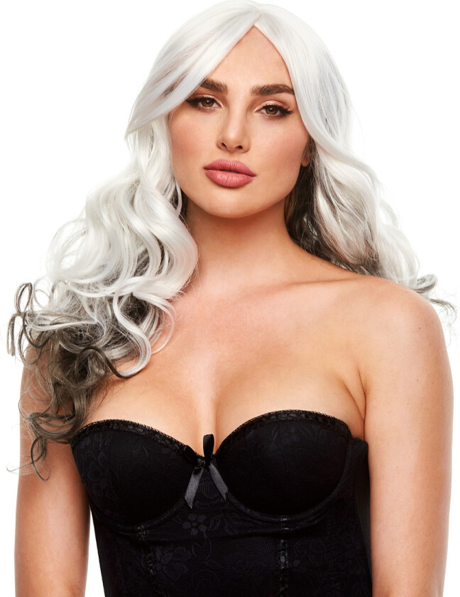 Pleasure Wigs: Gina Parykk, grå og svart