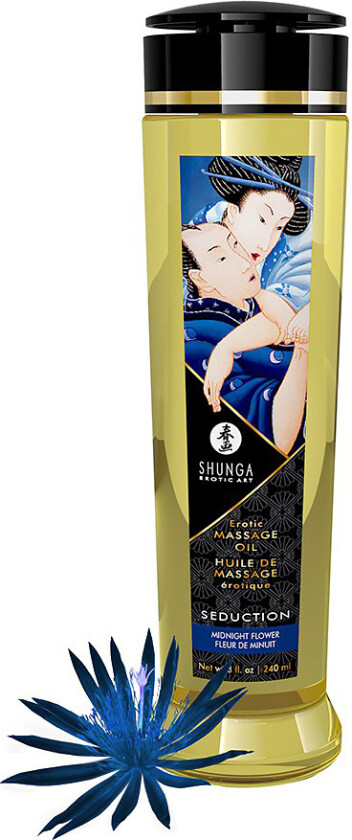 Shunga: Erotic Massage Oil, Seduction Midnight Flower, 240 ml