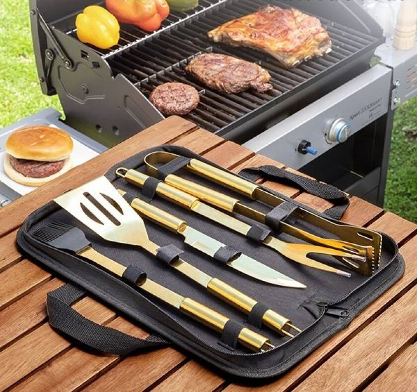 Luksusveske med grillredskaper BBQase (6 deler)