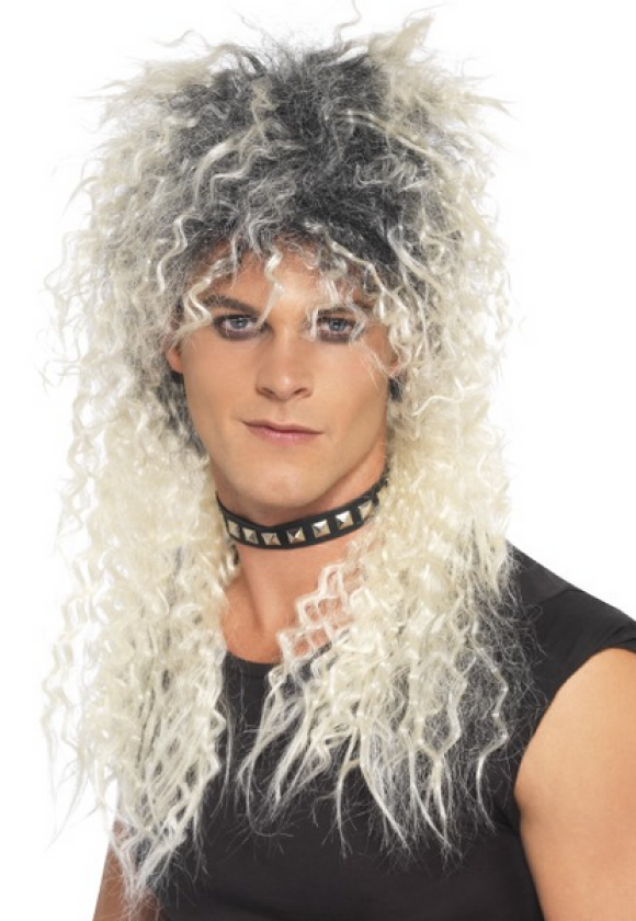 Hard Rocker parykk - sort/blond